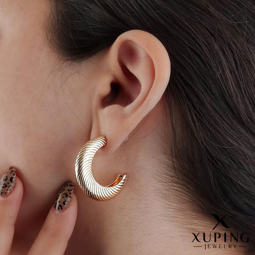 گوشواره آینهتراش طرحطلا ژوپینگ