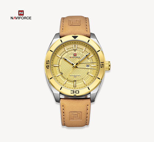 ساعت مچی مردانه نیوی فورس مدل naviforce 9209 - نقره ای طلایی