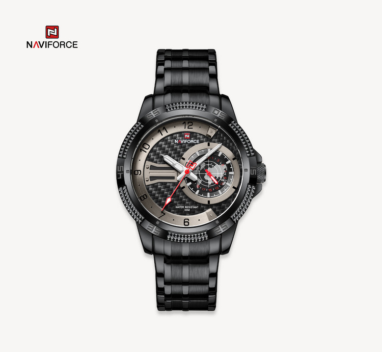 ساعت مچی مردانه نیوی فورس مدل naviforce 9206 - مشکی مشکی