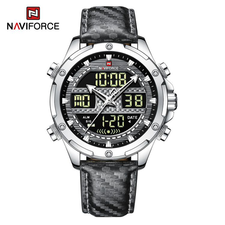 ساعت مچی مردانه نیوی فورس مدل naviforce 9194 - نقره ای