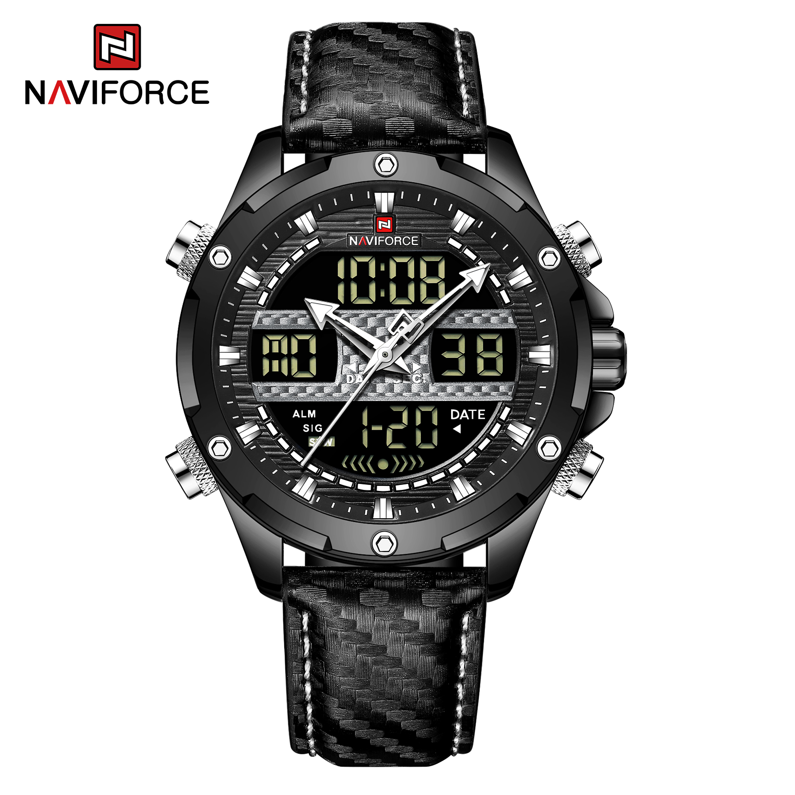 ساعت مچی مردانه نیوی فورس مدل naviforce 9194 - مشکی