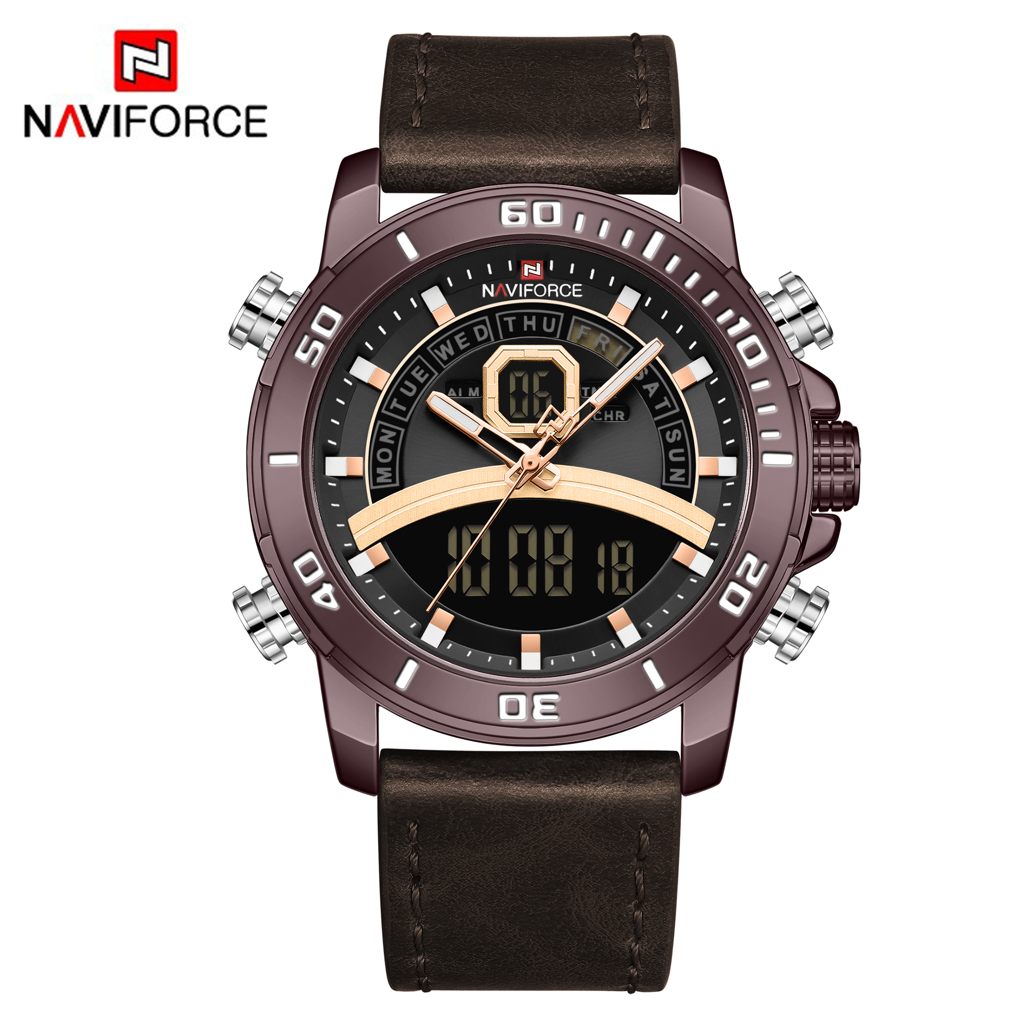 ساعت مچی مردانه نیوی فورس مدل naviforce 9181 - کافی