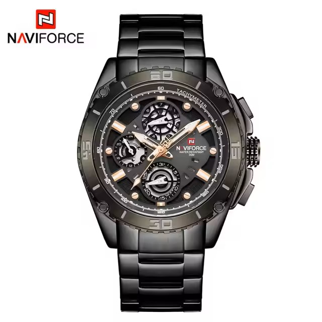 ساعت مچی مردانه نیوی فورس مدل naviforce 9179 - مشکی مشکی