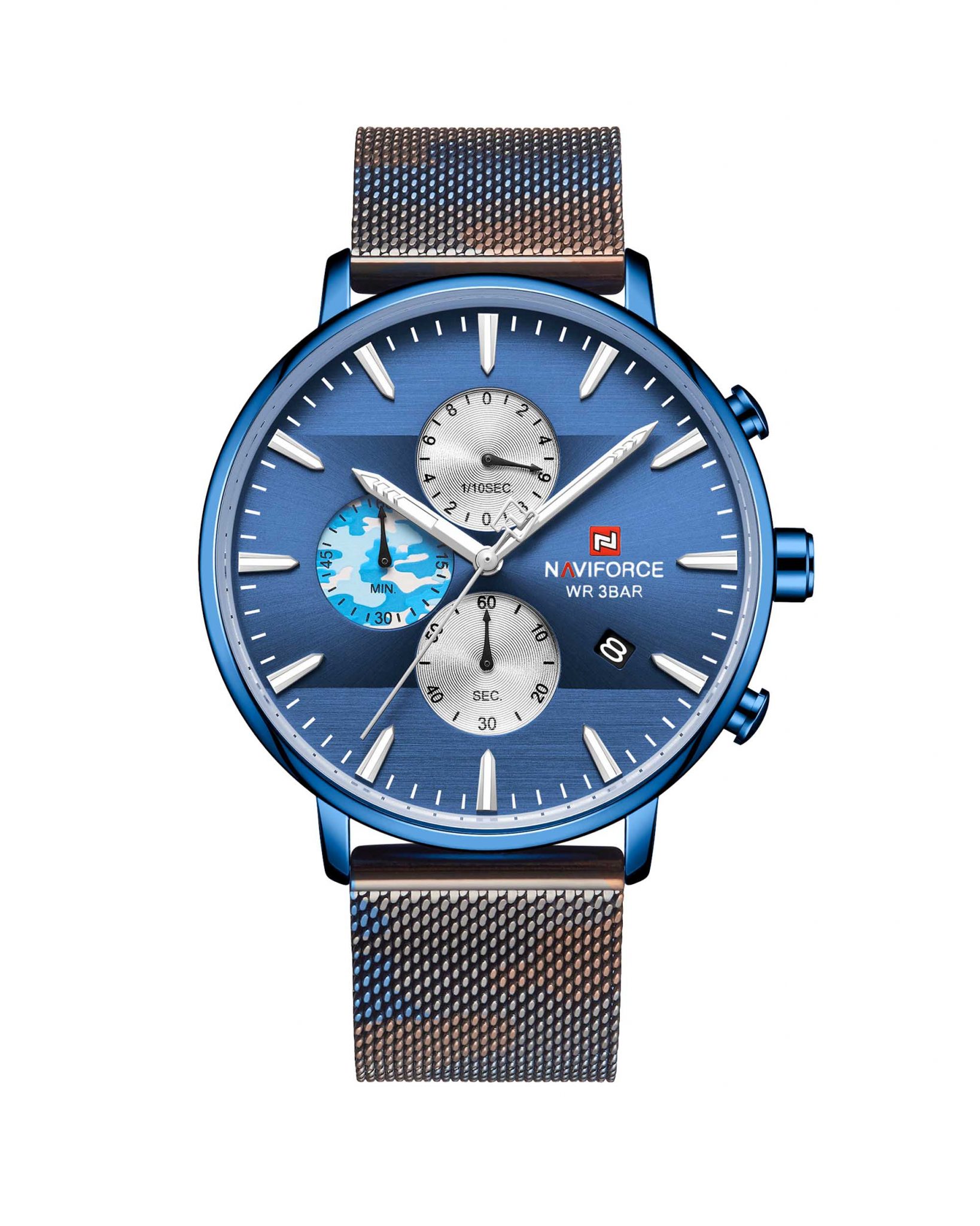 ساعت مچی مردانه نیوی فورس مدل naviforce 9169 - آبی