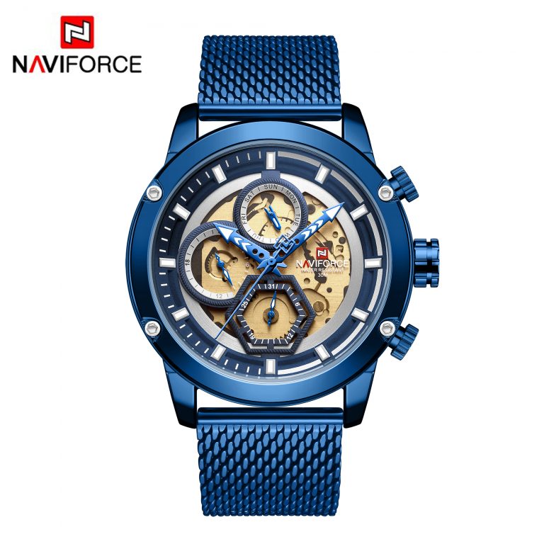 ساعت مچی مردانه نیوی فورس مدل naviforce 9167 - آبی