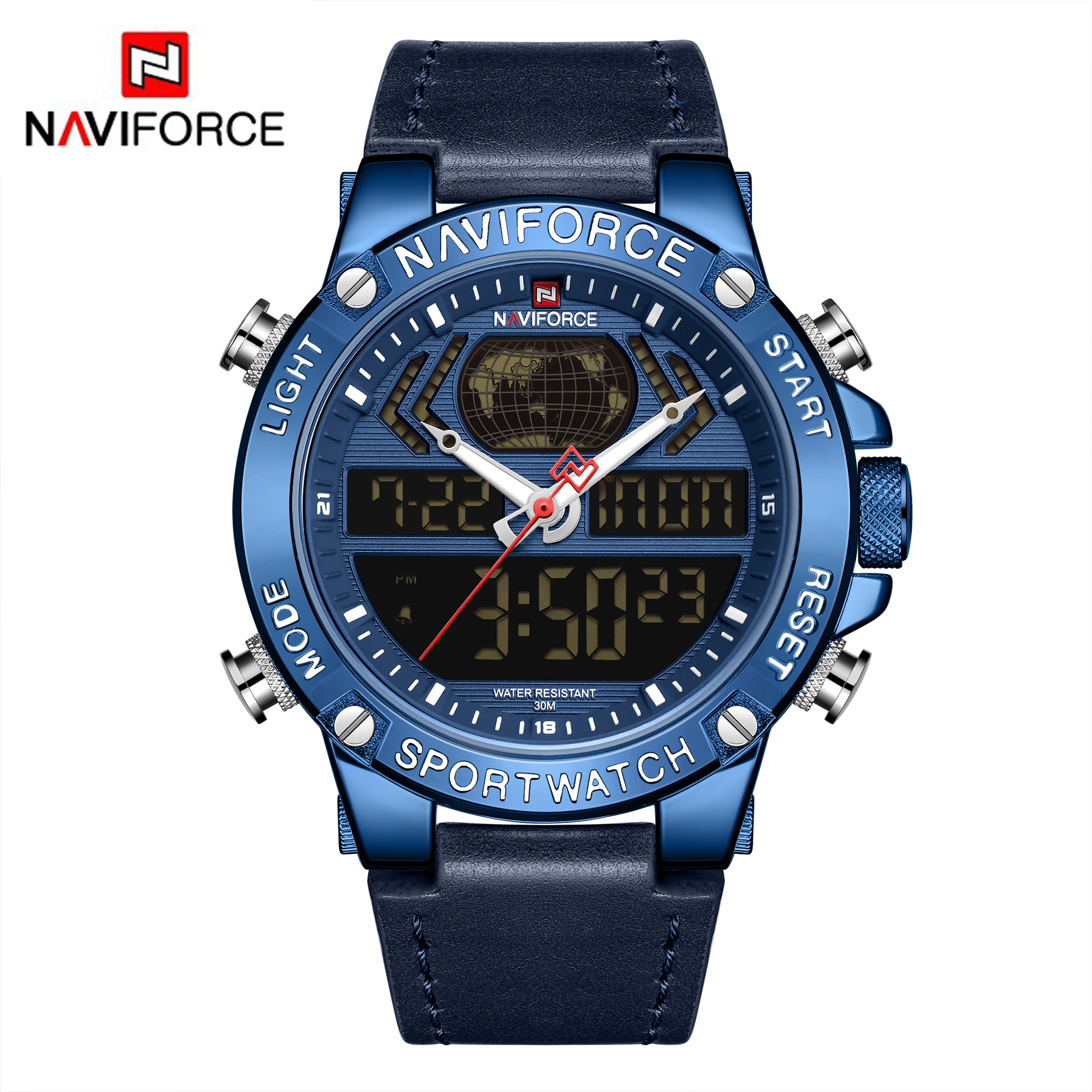 ساعت مچی مردانه نیوی فورس مدل naviforce 9164 - آبی