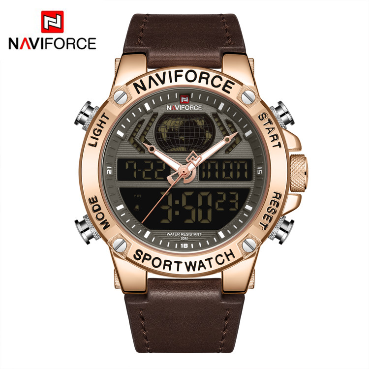 ساعت مچی مردانه نیوی فورس مدل naviforce 9164 - رزگلد