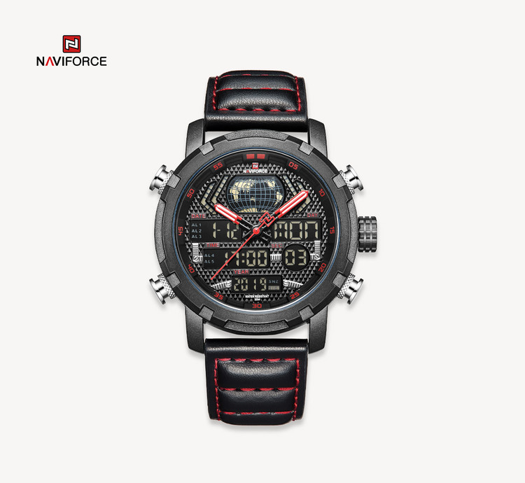 ساعت مچی مردانه نیوی فورس مدل naviforce 9160 - قرمز