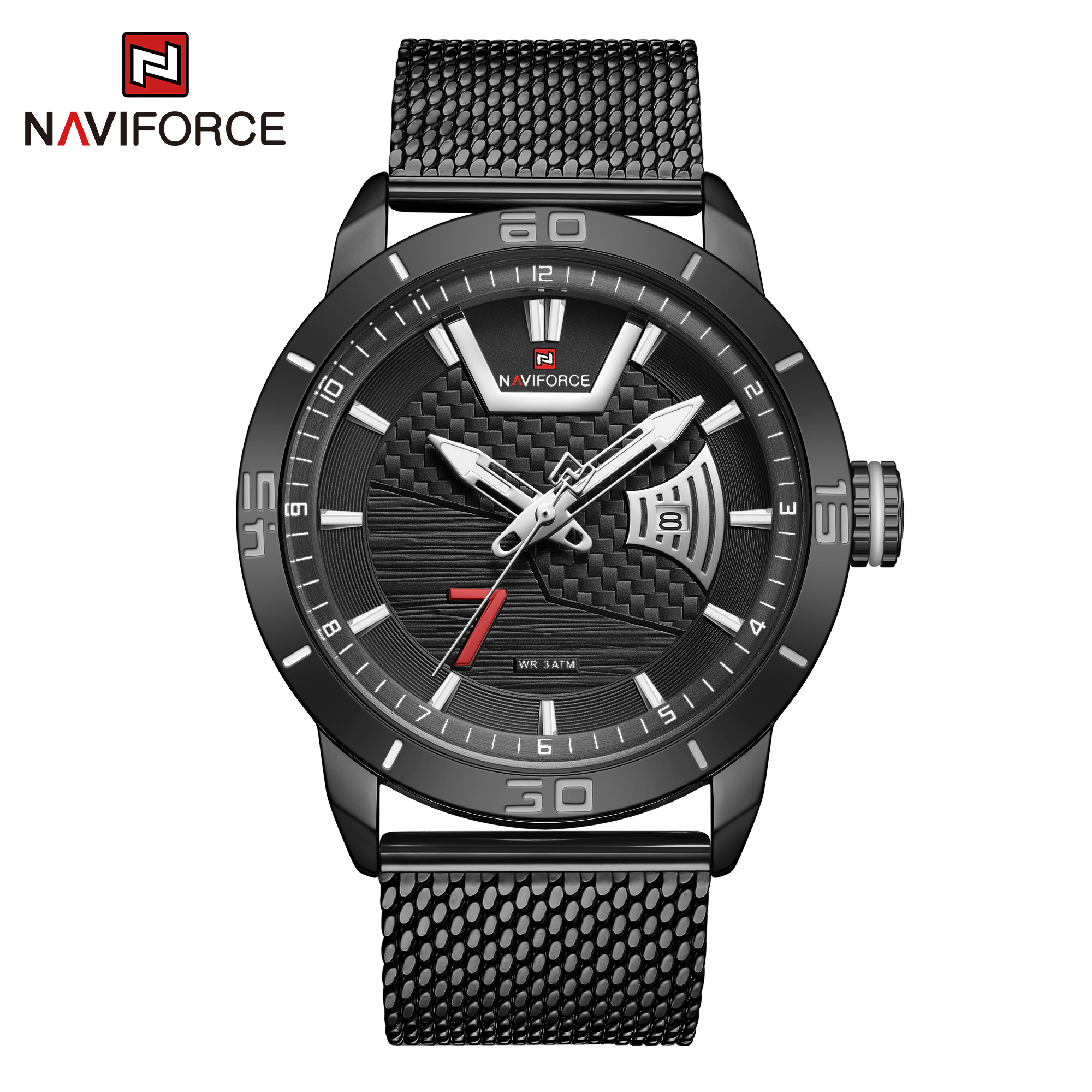 ساعت مچی مردانه نیوی فورس مدل naviforce 9155 - مشکی مشکی