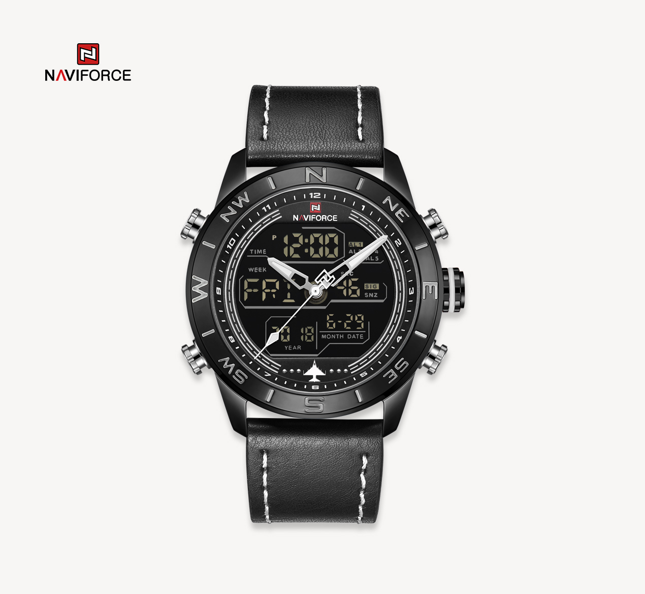 ساعت مچی مردانه نیوی فورس مدل Naviforce 9144 - مشکی مشکی