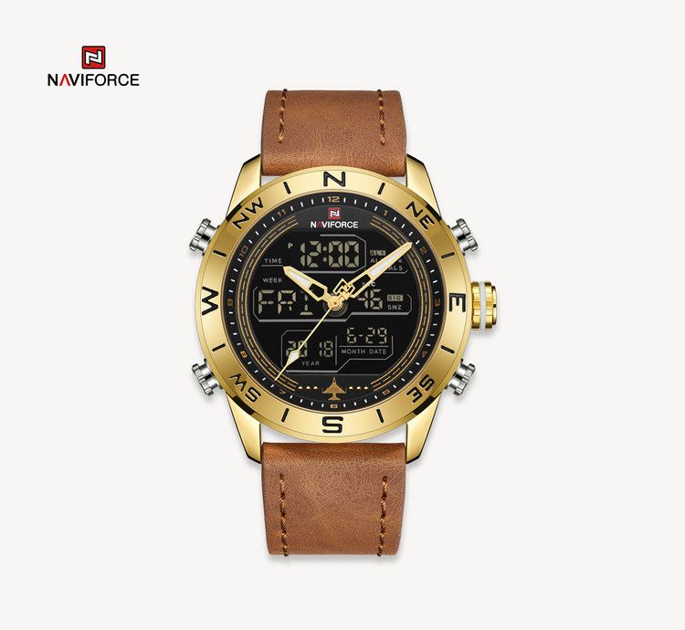ساعت مچی مردانه نیوی فورس مدل Naviforce 9144 - طلایی
