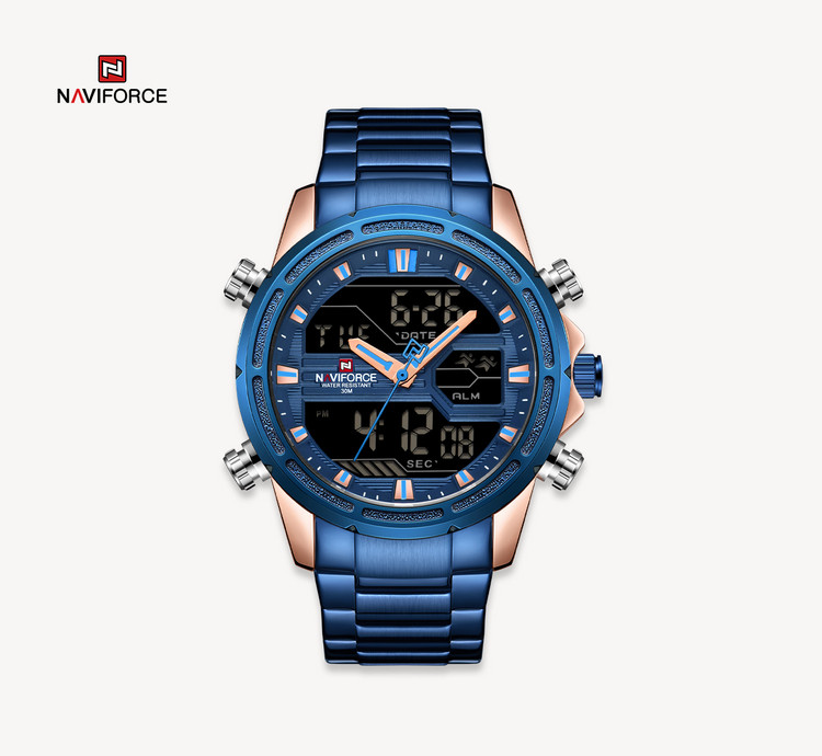 ساعت مچی مردانه نیوی فورس مدل naviforce 9138 - آبی