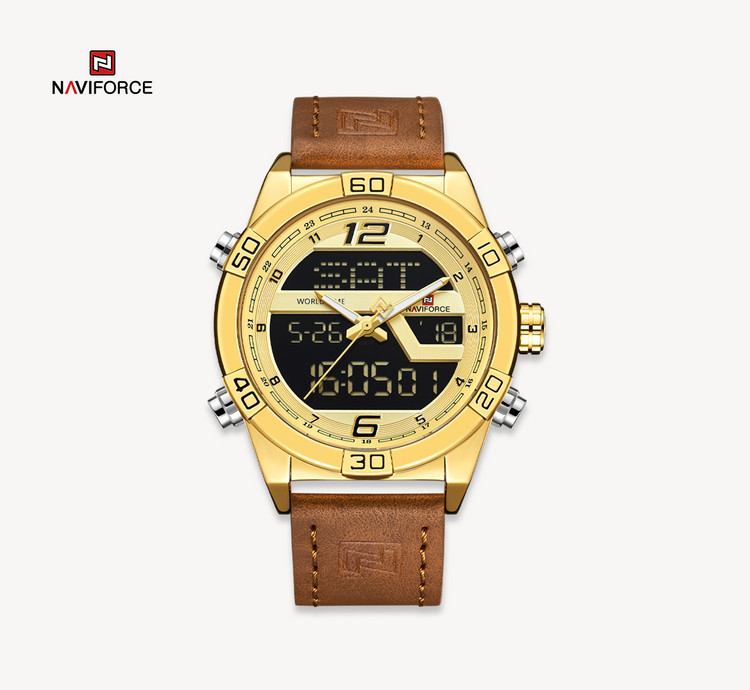 ساعت مچی مردانه نیوی فورس مدل Naviforce 9128 - طلایی