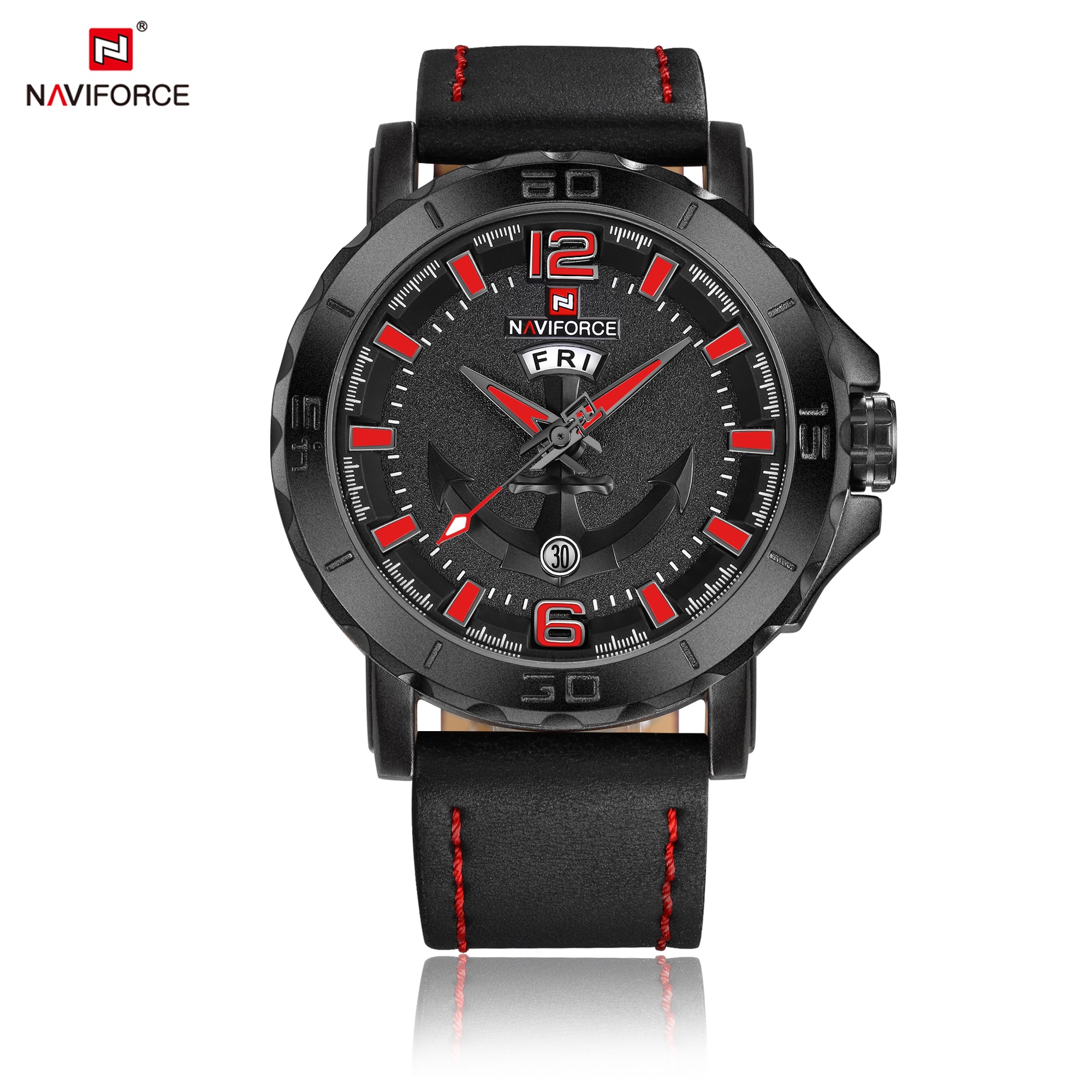 ساعت مچی مردانه نیوی فورس مدل NAVIFORCE 9122 - مشکی قرمز
