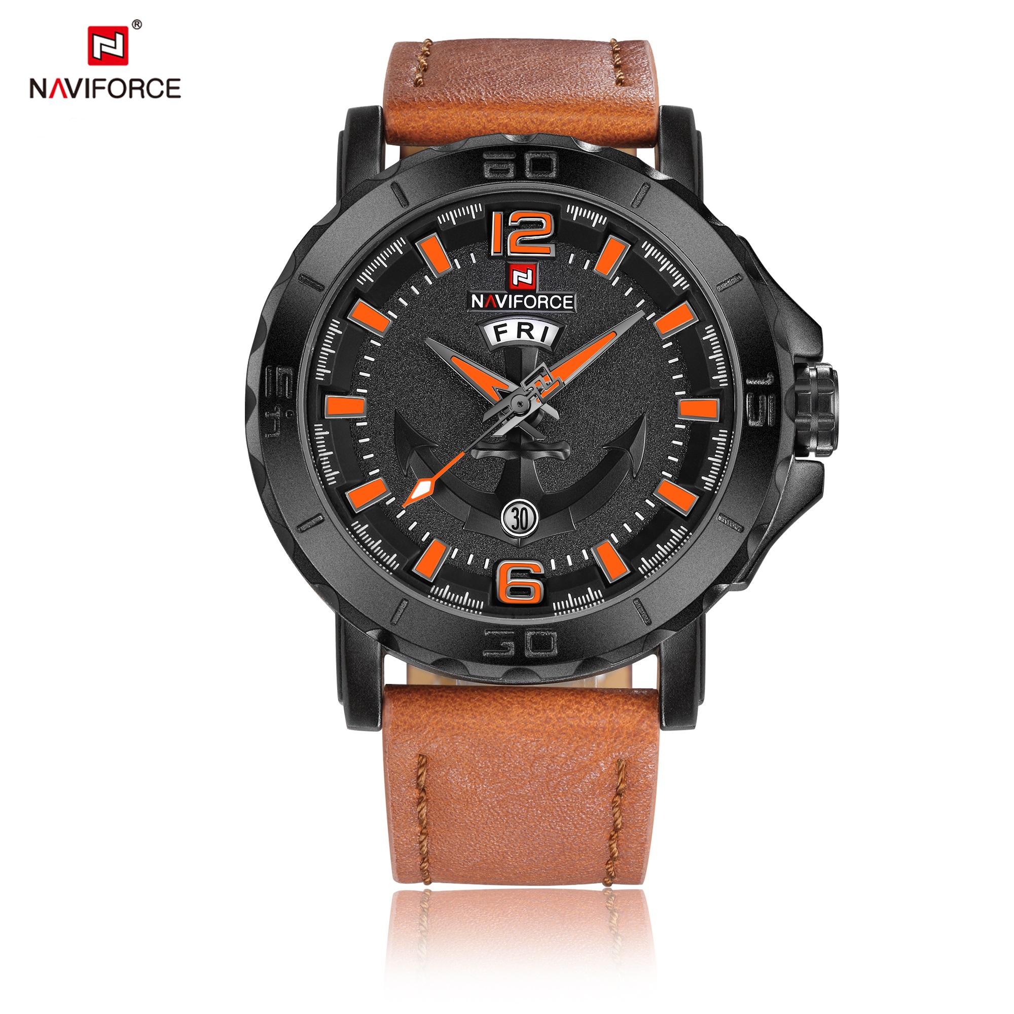 ساعت مچی مردانه نیوی فورس مدل NAVIFORCE 9122 - نارنجی
