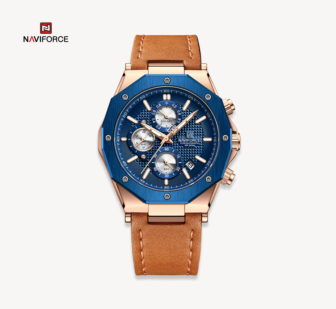 ساعت مچی مردانه نیوی فورس مدل Naviforce 8028 - نارنچی