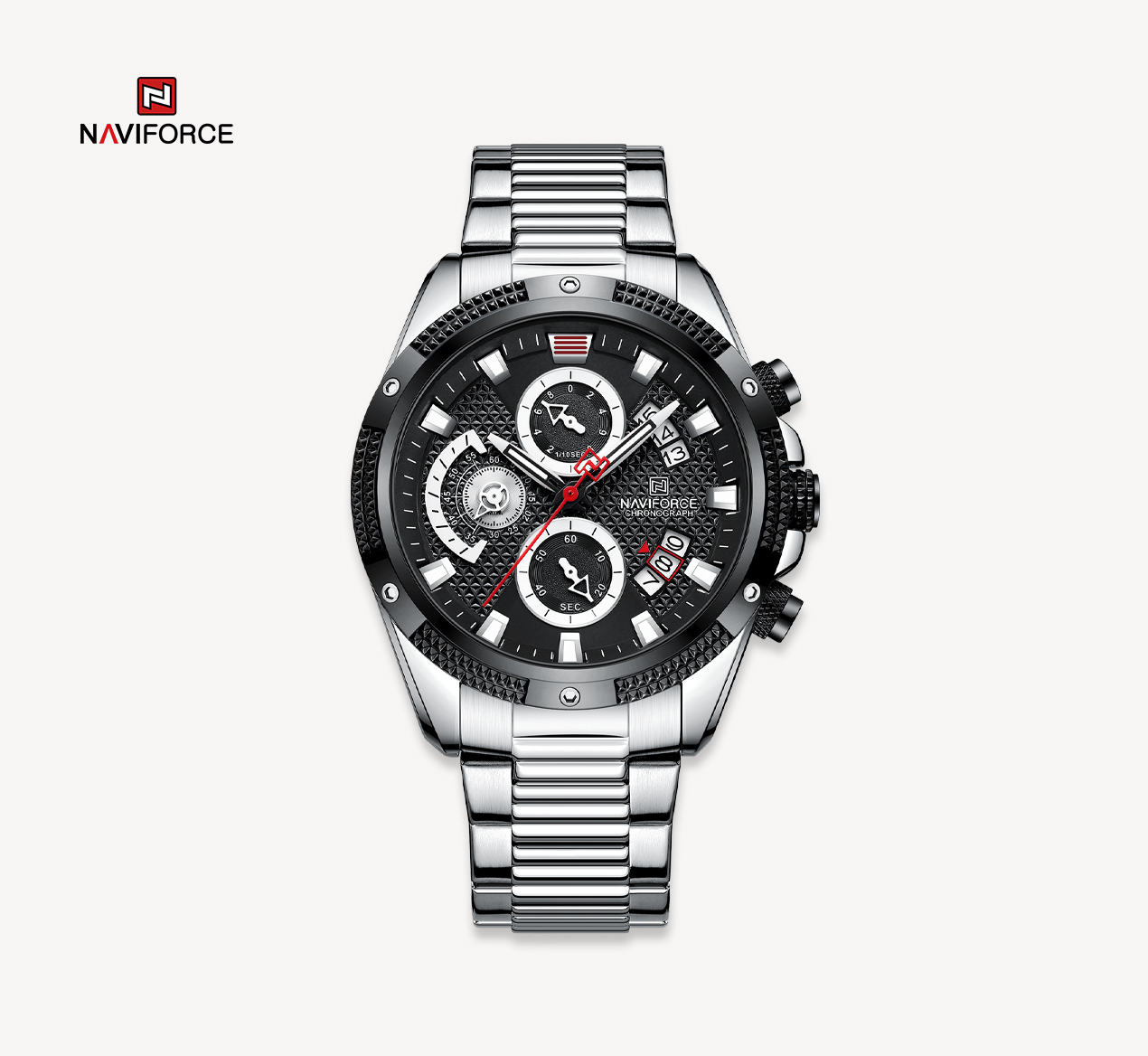 ساعت مچی مردانه نیوی فورس مدل Naviforce 8021 - نقره ای مشکی