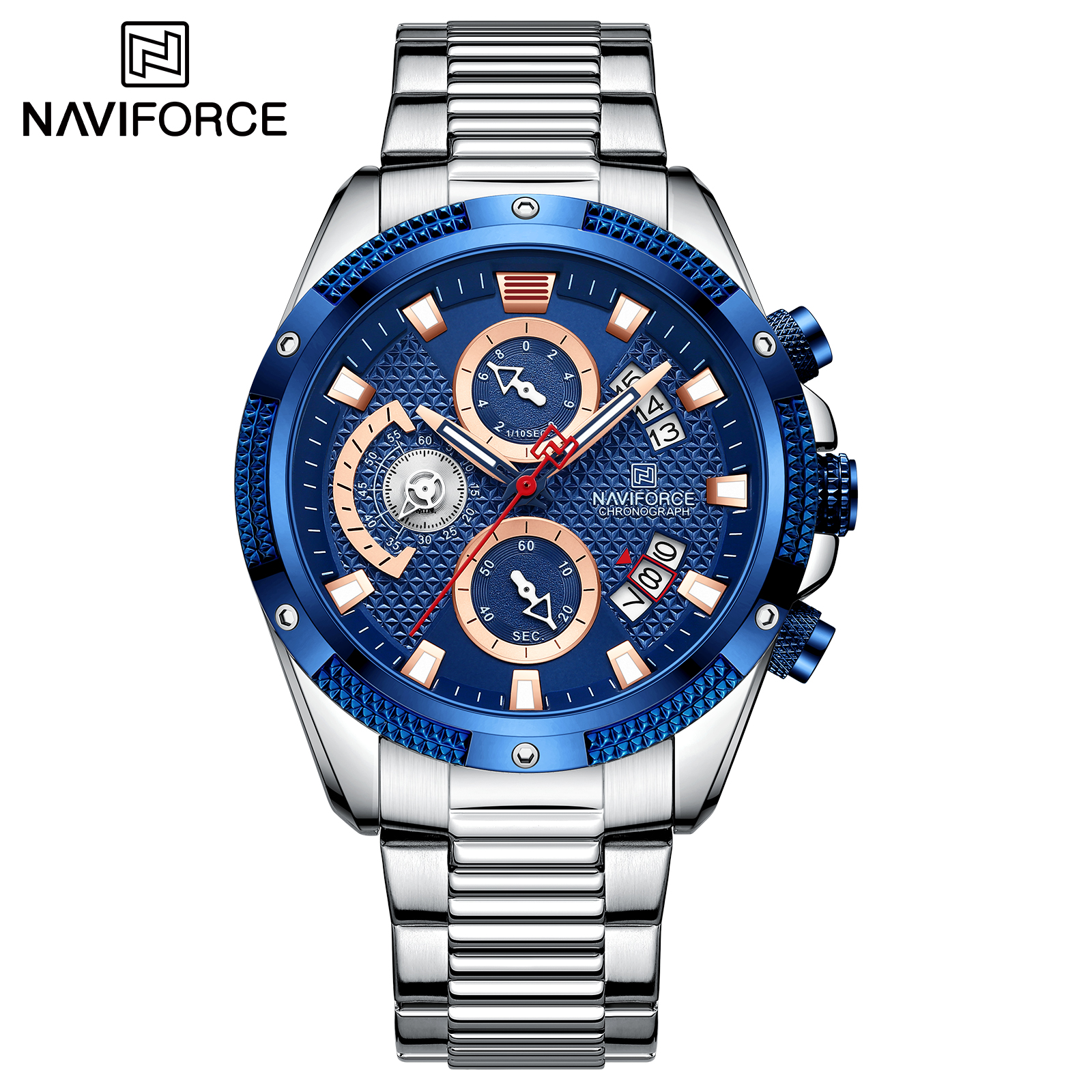 ساعت مچی مردانه نیوی فورس مدل Naviforce 8021 - نقره ای ابی