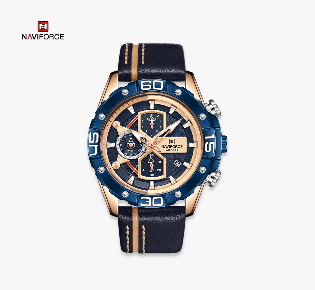 ساغت مچی مردانه نیوی فورس مدل NAVIFORCE 8018 - رزگد آبی