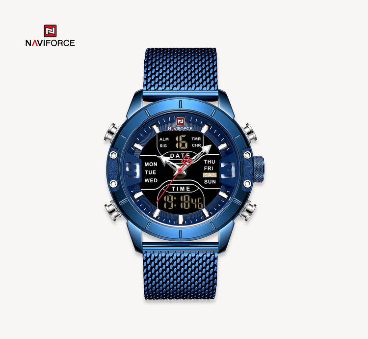 ساعت مچی مردانه نیوی فورس استیل مدل Naviforce 9153 - آبی