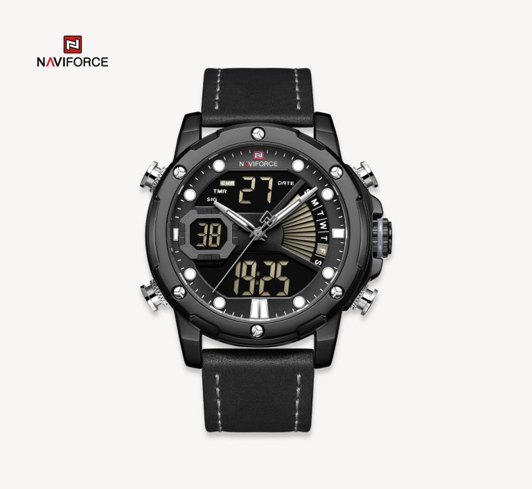 ساعت مچی مردانه نیوی فورس چرمی مدل Naviforce 9172 - چرم مشکی