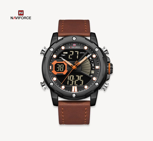 ساعت مچی مردانه نیوی فورس چرمی مدل Naviforce 9172 - چرم قهوه ای