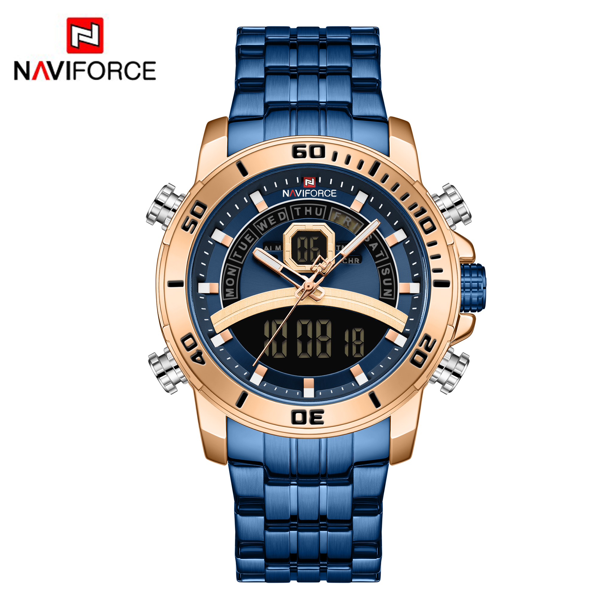 ساعت مچی مردانه نیوی فورس مدل NAVIFORCE 9181S - آبی