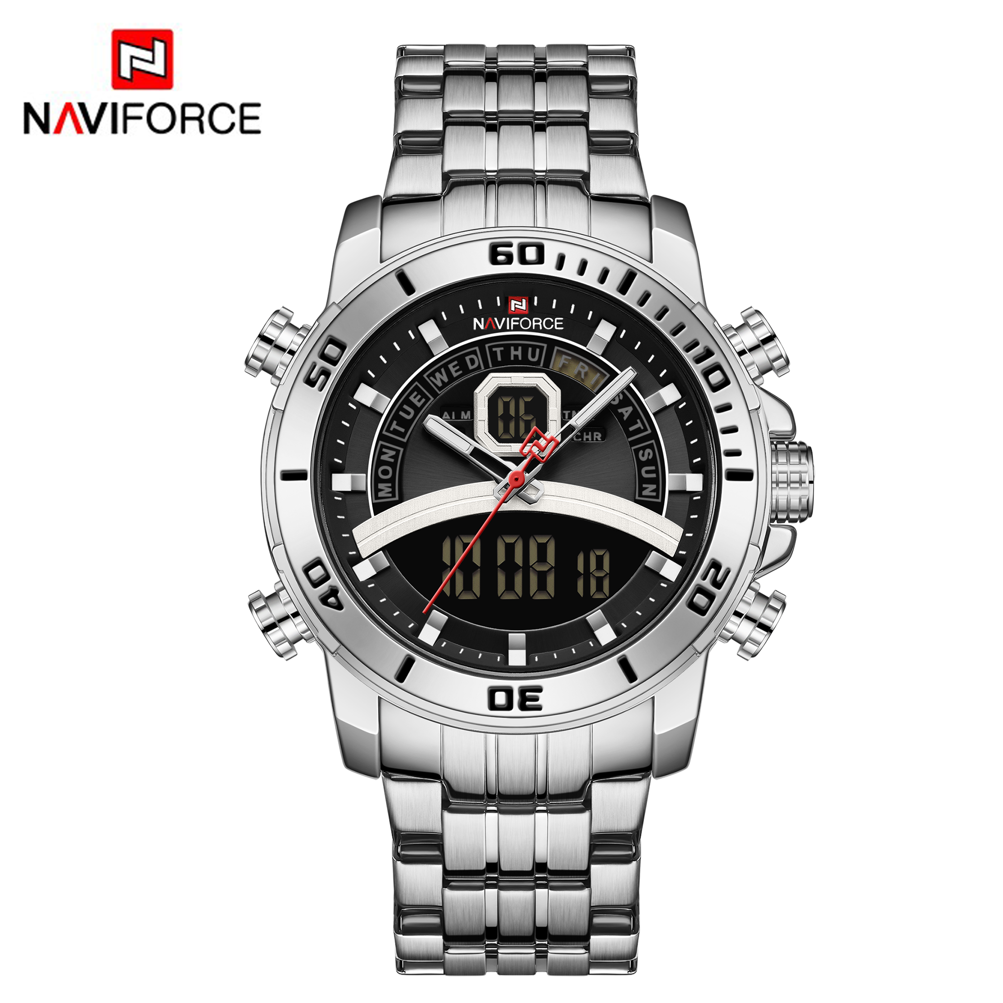 ساعت مچی مردانه نیوی فورس مدل NAVIFORCE 9181S - نقره ای
