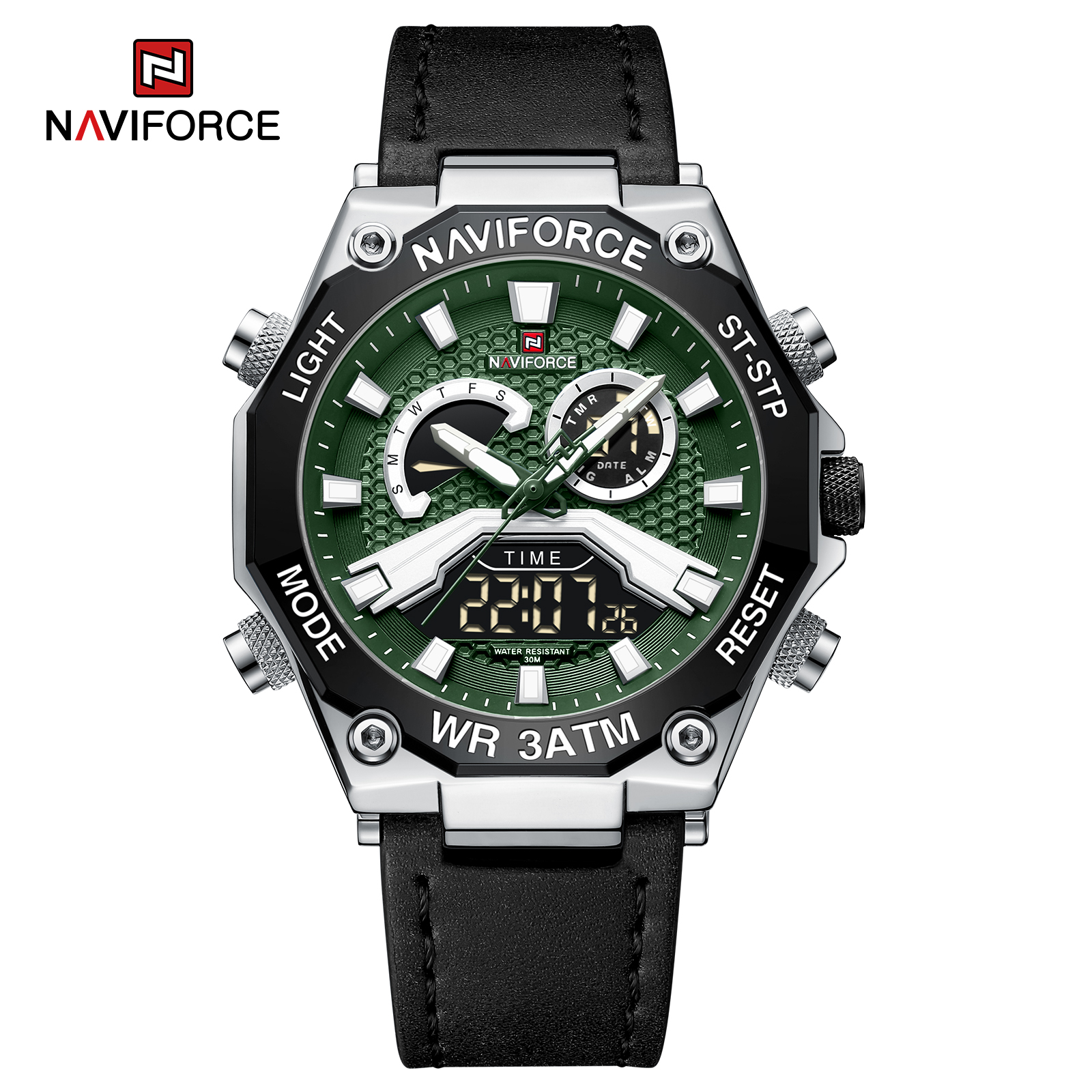 ساعت مچی مردانه نیوی فورس مدل NAVIFORCE 9220 - نقره ای سبز