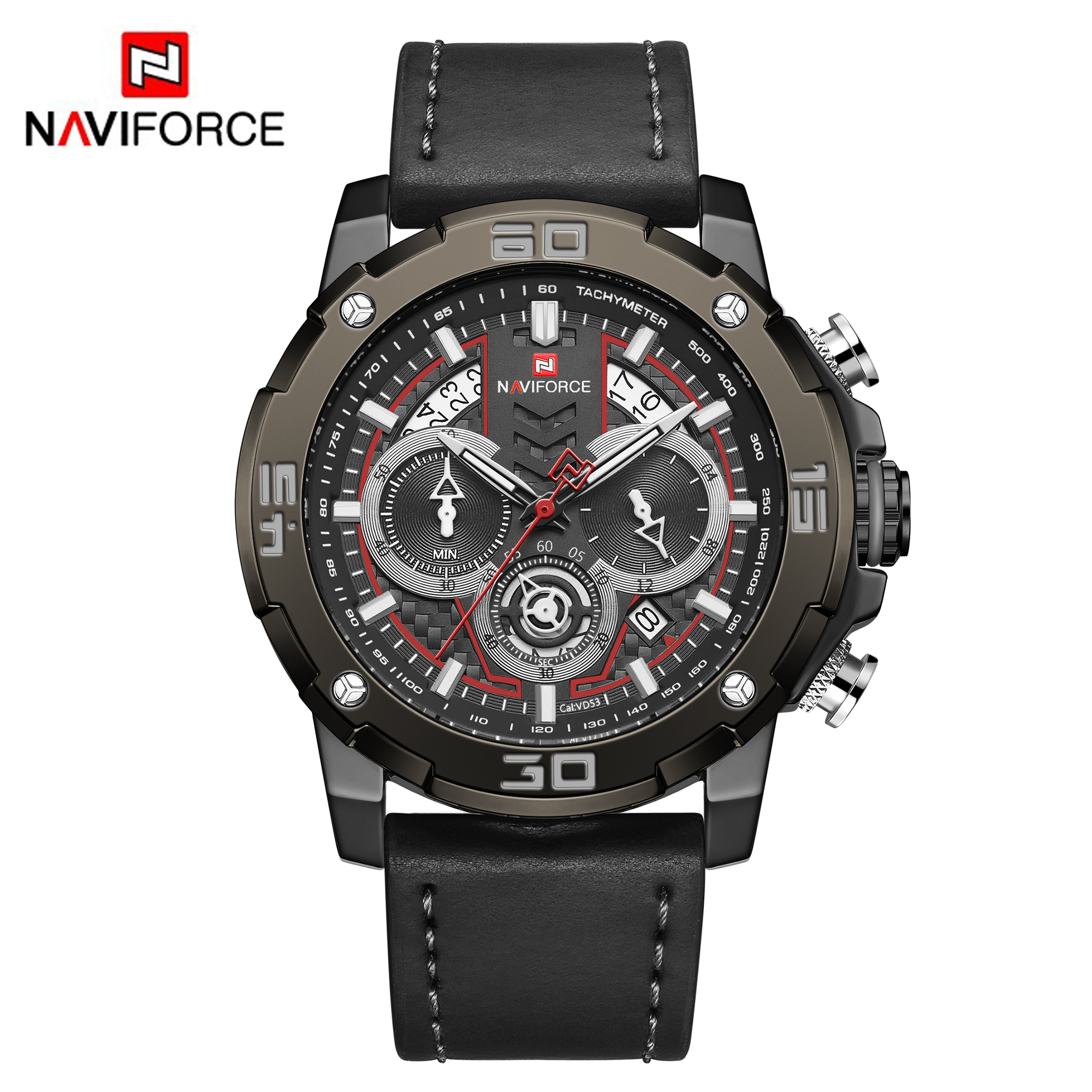 ساعت مچی مردانه نیوی فورس چرمی مدل NAVIFORCE 9175 - مشکی