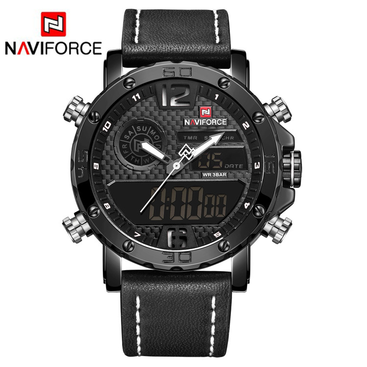 ساعت مچی مردانه نیوی فورس مدل 9134 naviforce - مشکی سفید