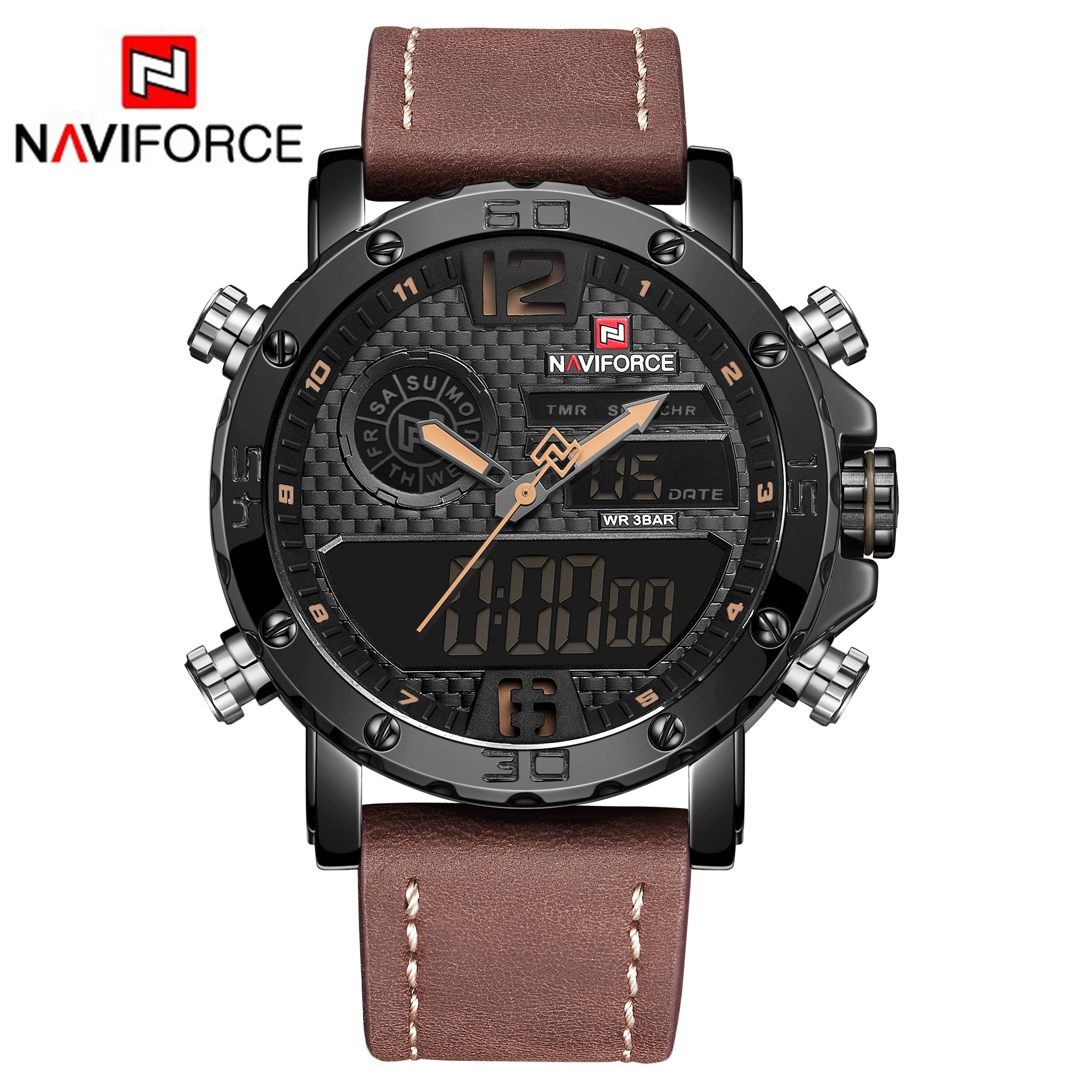ساعت مچی مردانه نیوی فورس مدل 9134 naviforce - مشکی زرد
