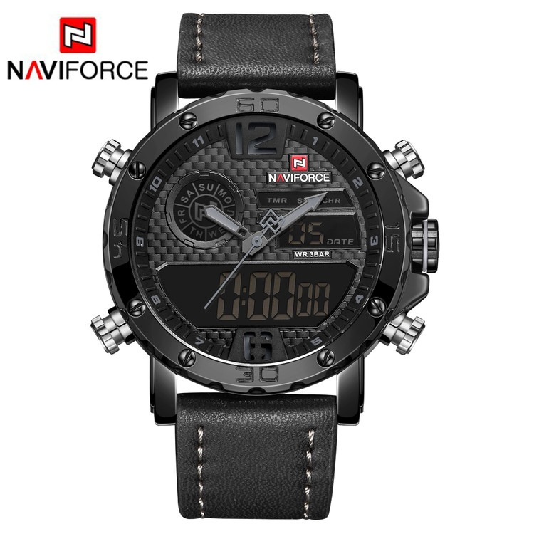 ساعت مچی مردانه نیوی فورس مدل 9134 naviforce - مشکی خاکستری