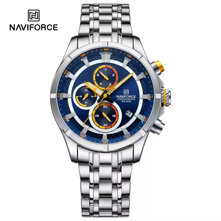 ساعت مچی مردانه نیوی فورس مدل NAVIFORCE 8046 - نقره ای ابی