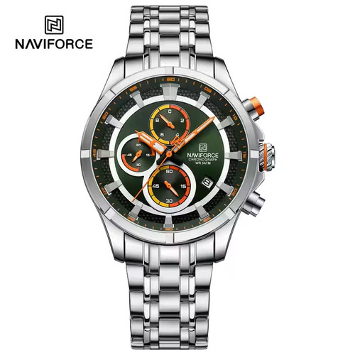 ساعت مچی مردانه نیوی فورس مدل NAVIFORCE 8046 - نقره ای سبز