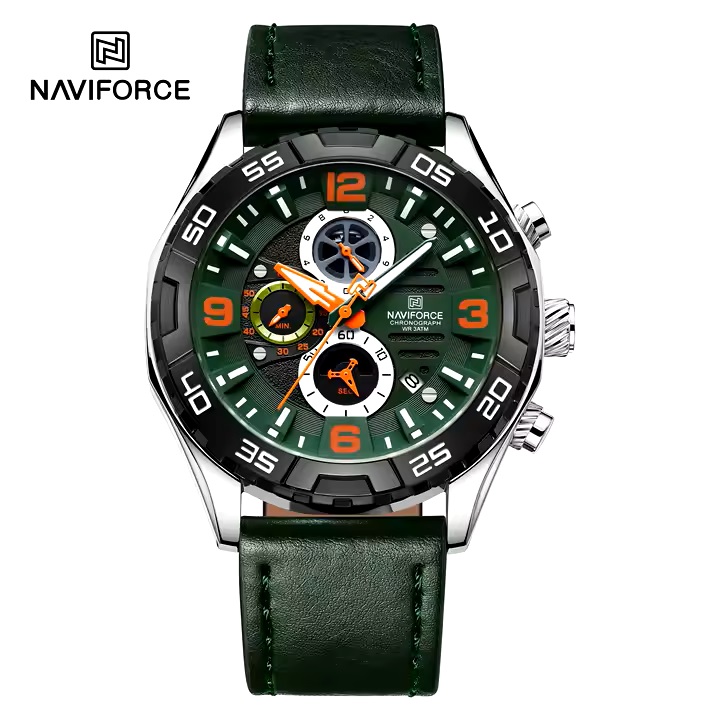 ساعت مچی مردانه نیوی فورس مدل NAVIFORCE 8043 - نقره ای سبز