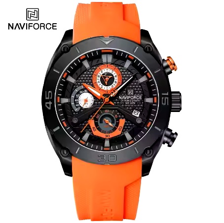 ساعت مچی مردانه نیوی فورس مدل NAVIFORCE 8038 - مشکی نارنجی