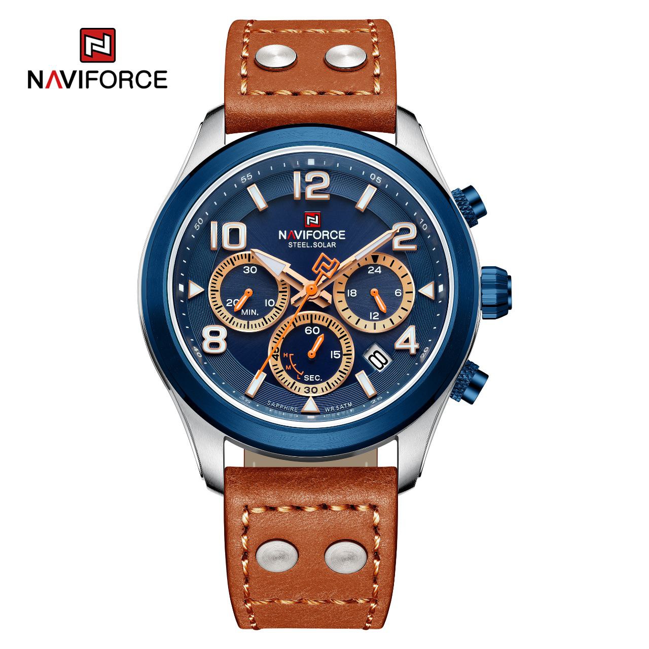 ساعت مچی مردانه نیوی فورس مدل NAVIFORCE 1006 - قهوه ای آبی