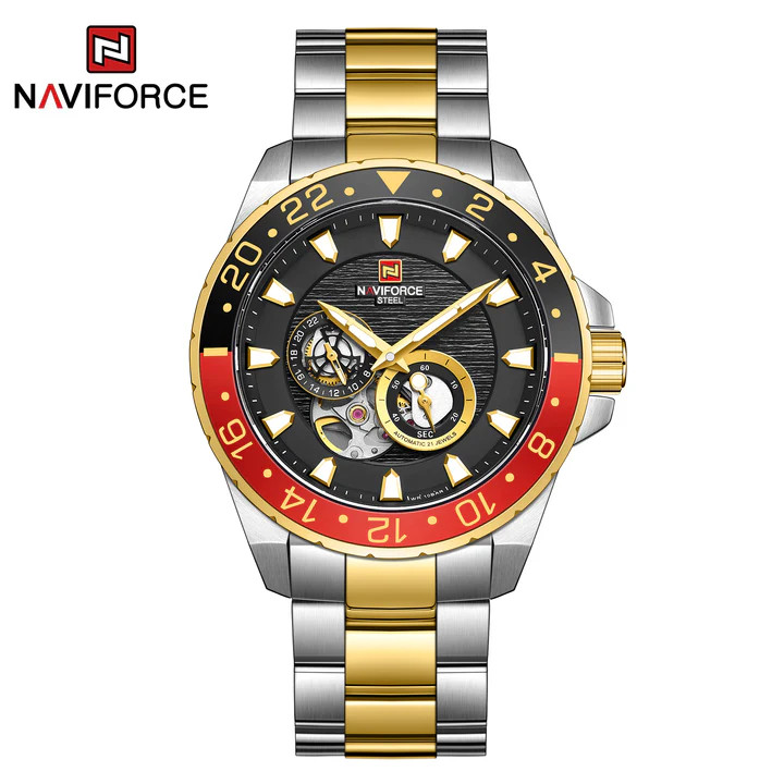 ساعت مچی مردانه نیوی فورس مدل NAVIFORCE 1003 - نقره ای طلایی