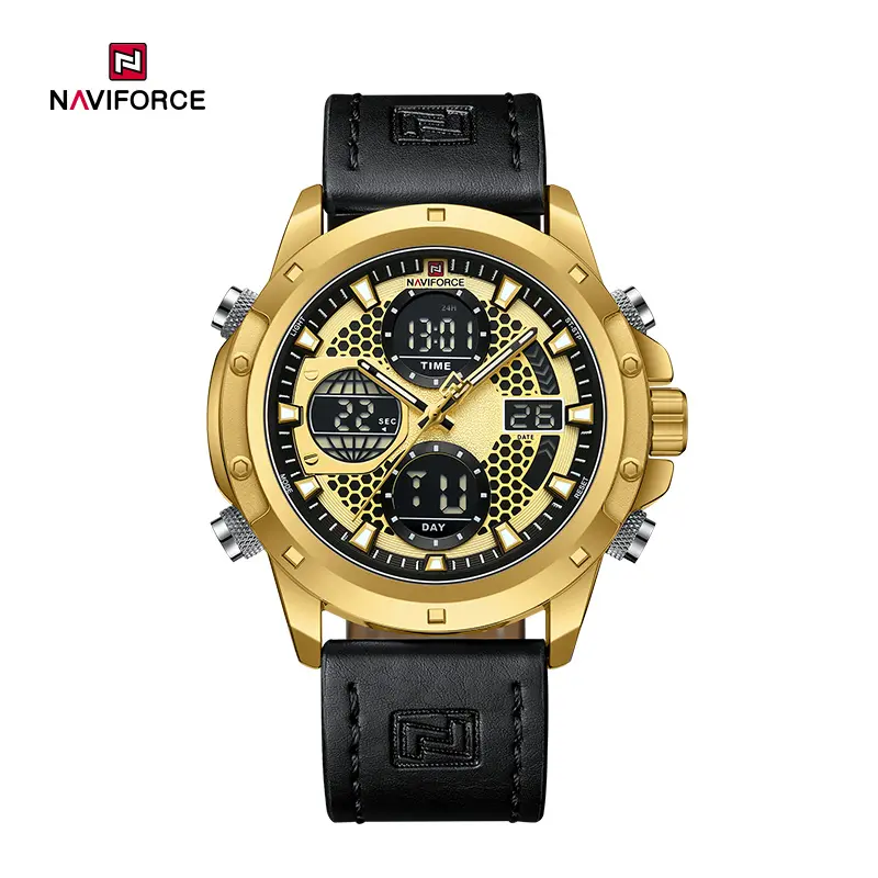 ساعت مچی مردانه نیوی فورس مدل NAVIFORCE 9225 - مشکی طلایی