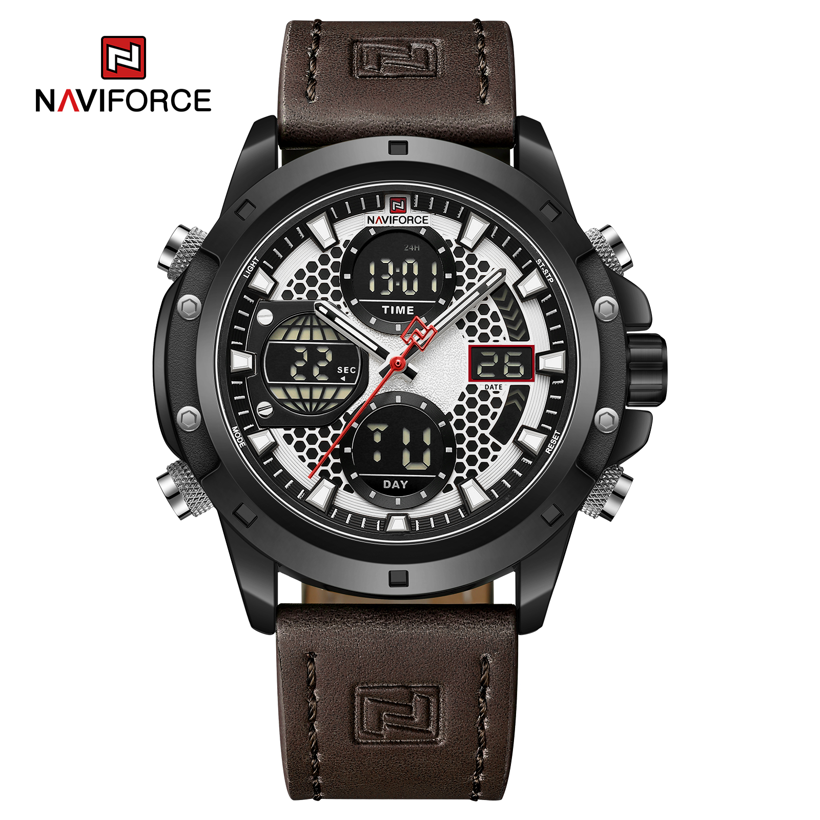 ساعت مچی مردانه نیوی فورس مدل NAVIFORCE 9225 - مشکی قهوه ای