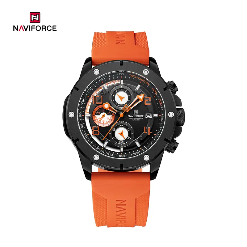 ساعت مچی مردانه نیوی فورس مدل NAVIFORCE 8034 - مشکی نارنجی