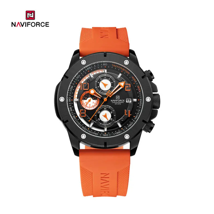 ساعت مچی مردانه نیوی فورس مدل NAVIFORCE 8034 - مشکی نارنجی