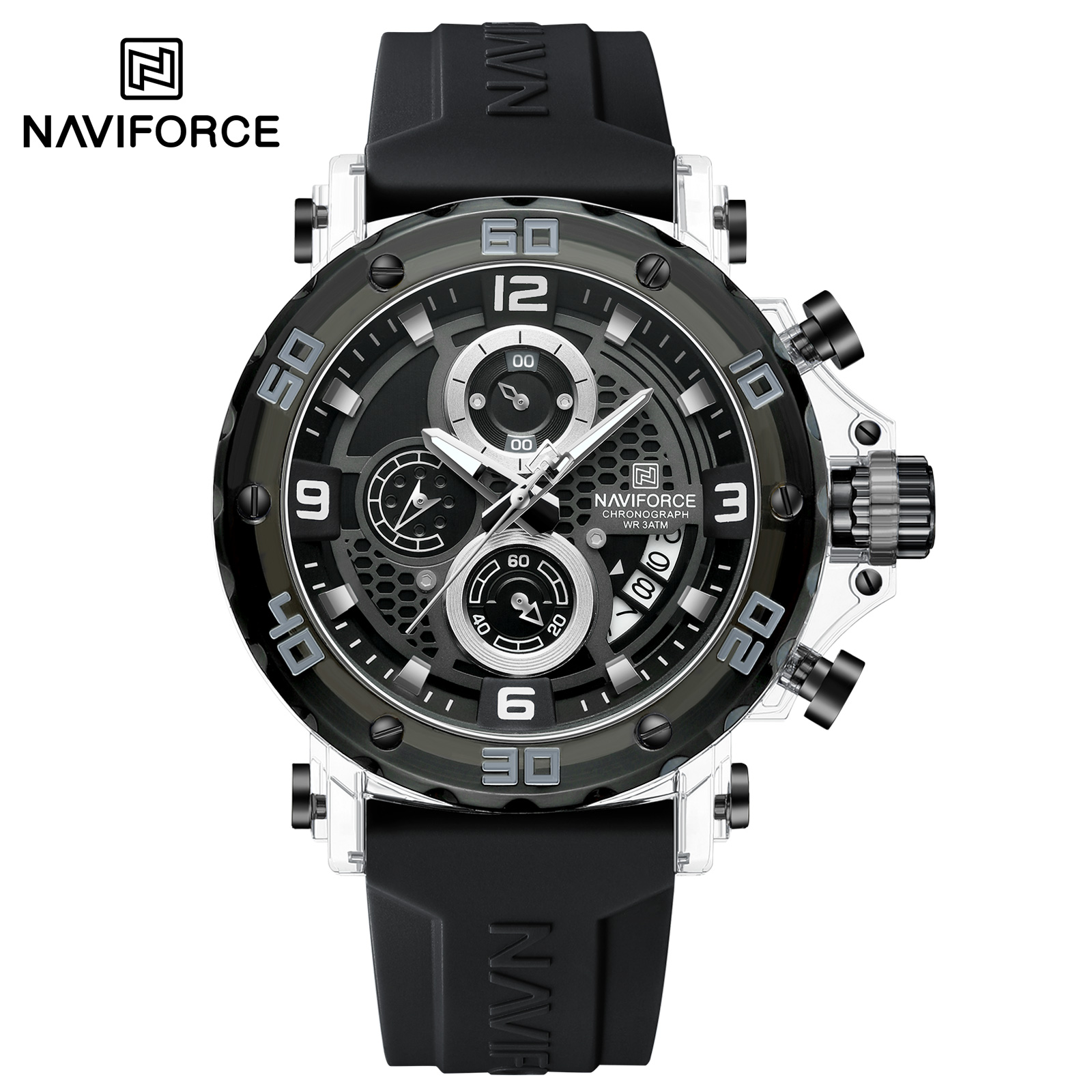 ساعت مچی مردانه نیوی فورس مدل NAVIFORCE 7123 - سفید مشکی