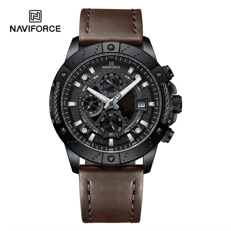 ساعت مچی مردانه نیوی فورس مدل NAVIFORCE 8055 - مشکی قهوه ای