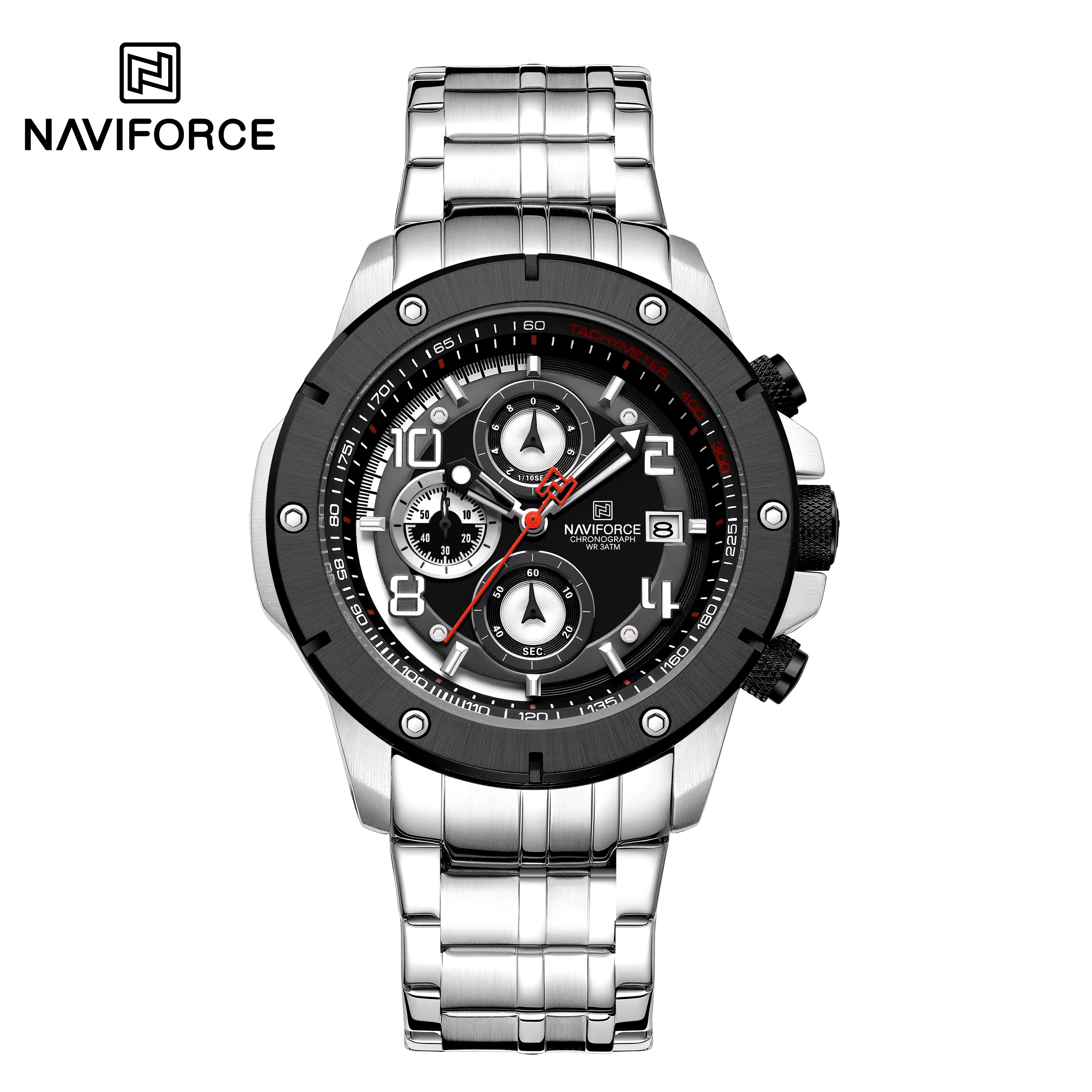 ساعت مچی مردانه نیوی فورس مدل NAVIFORCE 8056 - نقره ای مشکی
