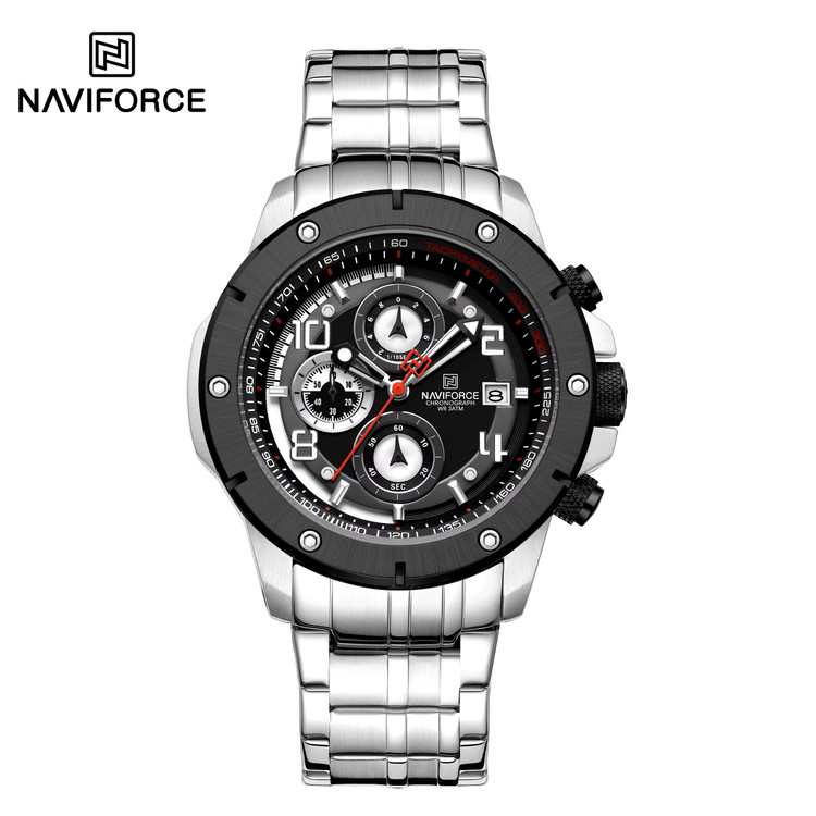 ساعت مچی مردانه نیوی فورس مدل NAVIFORCE 8056 - نقره ای مشکی