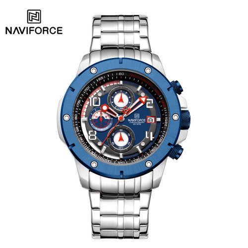 ساعت مچی مردانه نیوی فورس مدل NAVIFORCE 8056 - نقره ای ابی