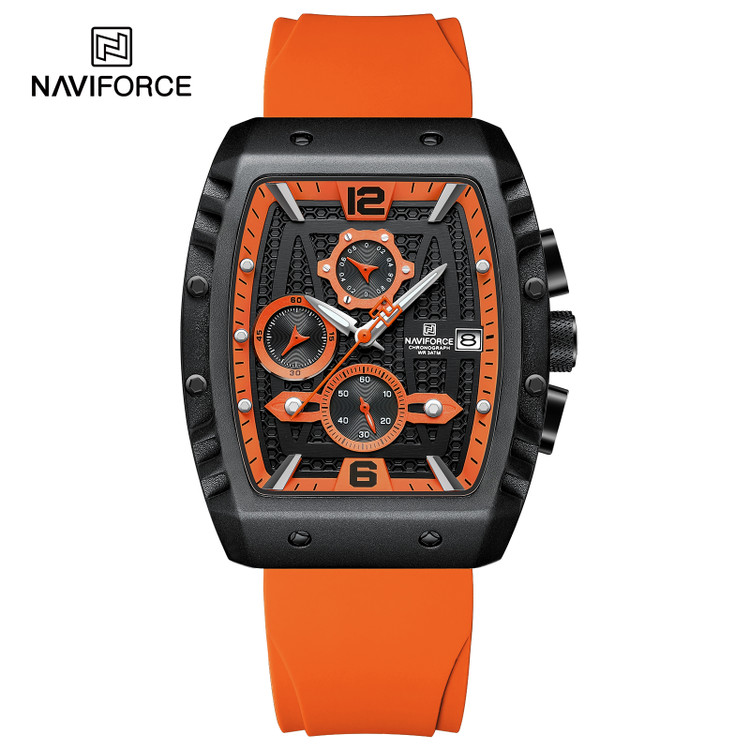 ساعت مچی مردانه نیوی فورس مدل NAVIFORCE 8025 - مشکی نارنجی