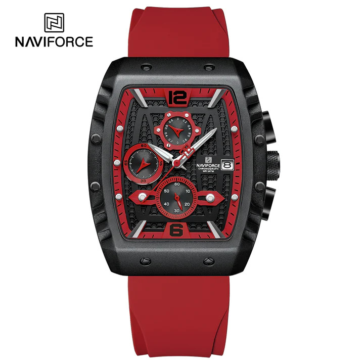 ساعت مچی مردانه نیوی فورس مدل NAVIFORCE 8025 - مشکی قرمز